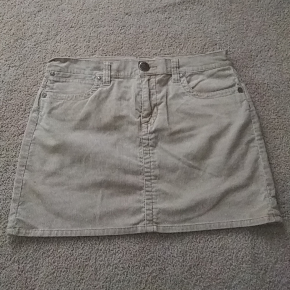 Khaki ribbed skirt Size 11 Tommy Jeans